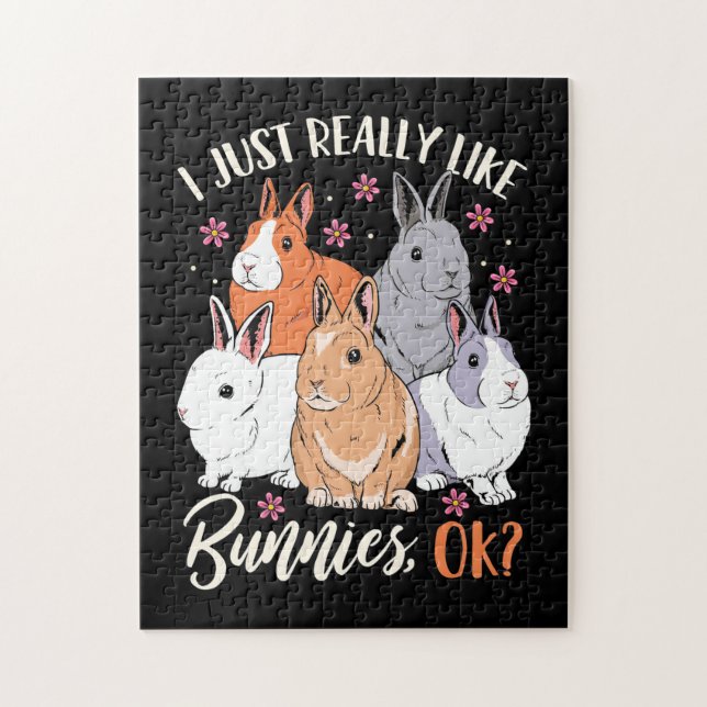 Puzzle J'Aime Vraiment Les Lapins (Vertical)