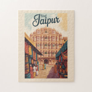 Puzzle Jaipur Inde Hawa Mahal Illustration Art Voyage