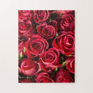 Puzzle Jamais Assez Fleurs De Rose Rouge