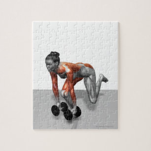 Puzzle Jambe simple Deadlift d'haltère