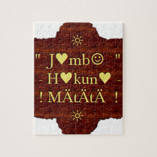 Puzzle Jambo Hakuna Matata : Art africain Imprimer/Graphi