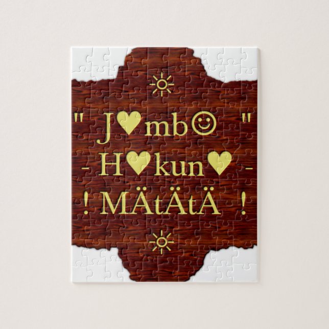 Puzzle Jambo Hakuna Matata : Art africain Imprimer/Graphi (Vertical)