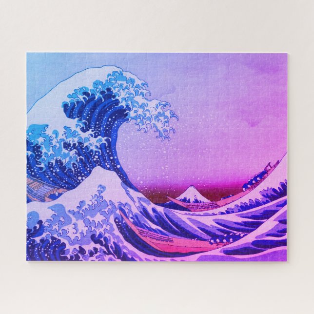 Puzzle Japon - Art japonais (Grande vague au large de Kan (Horizontal)