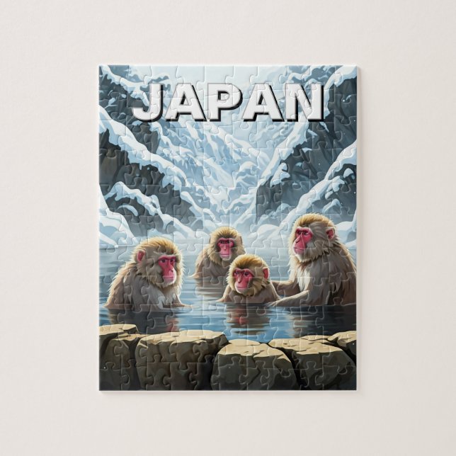 Puzzle Japon Jigokudani Singes du parc des singes (Vertical)
