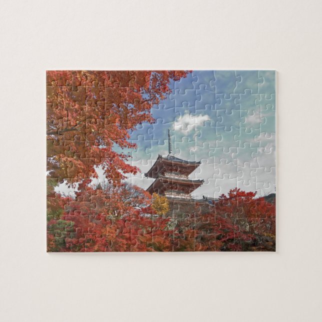 Puzzle Japon, Kyoto, Pagode aux couleurs d'automne (Horizontal)