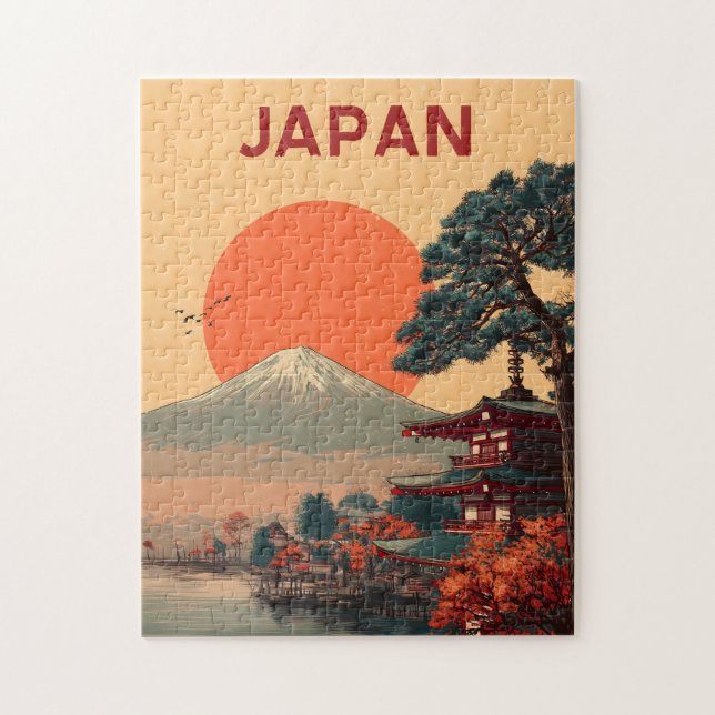 Puzzle Japon Mont Fuji vintage (Vertical)