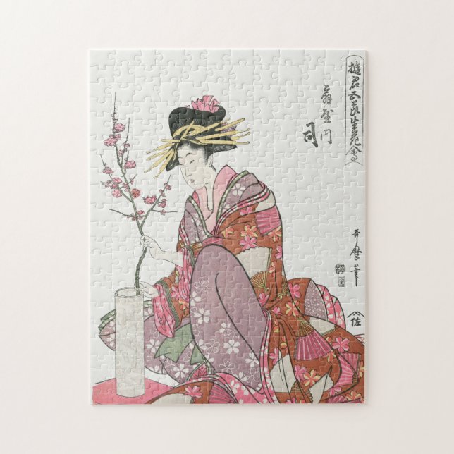 Puzzle Japonaise vintage Peinture art bois prin (Vertical)