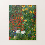 Puzzle Jardin agricole avec tournesol par Gustav Klimt<br><div class="desc">Jardin agricole avec tournesols,  peinture d'art de Gustav Klimt</div>
