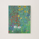 Puzzle Jardin agricole avec tournesol par Gustav Klimt<br><div class="desc">S'il vous plaît visitez mon magasin pour un design plus intéressant et plus de choix de couleurs. => zazzle.com/colorfulworld*</div>