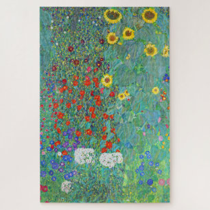 Puzzle Jardin agricole avec tournesol par Gustav Klimt
