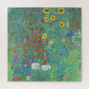 Puzzle Jardin agricole avec tournesol par Gustav Klimt