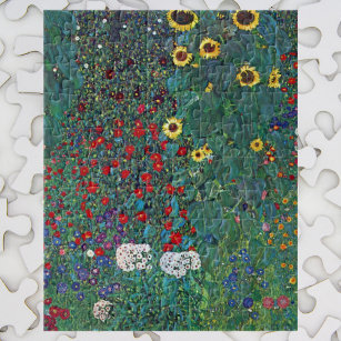 Puzzle Jardin agricole avec tournesol par Klimt, Fleurs V