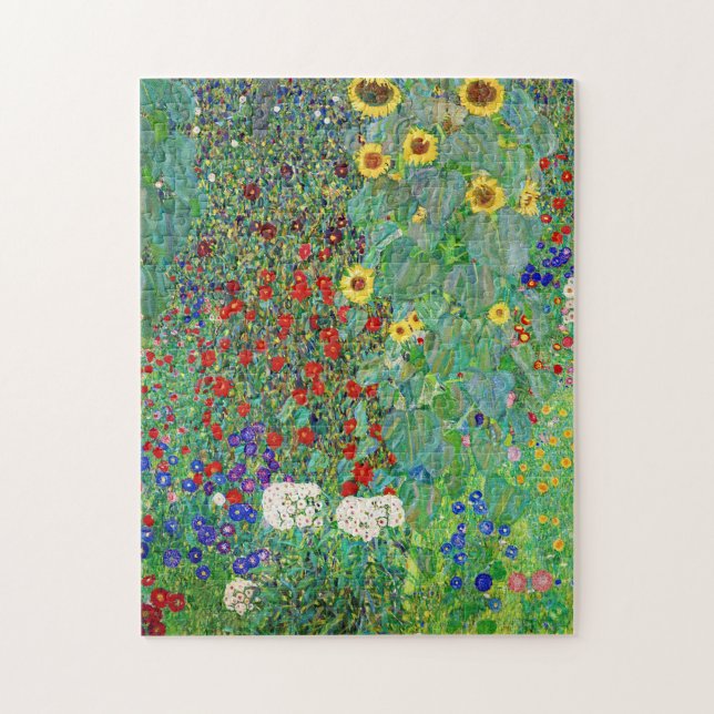 Puzzle Jardin Agricole Gustav Klimt Avec Peinture De Fleu (Vertical)