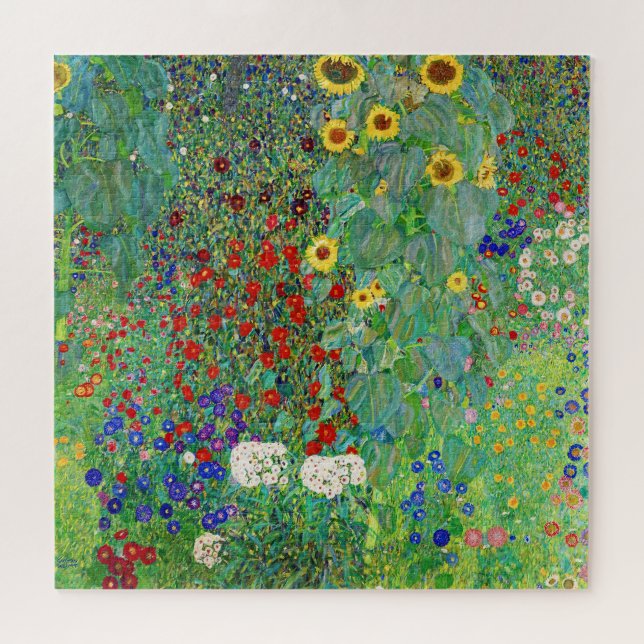 Puzzle Jardin Agricole Gustav Klimt Avec Peinture De Fleu (Horizontal)