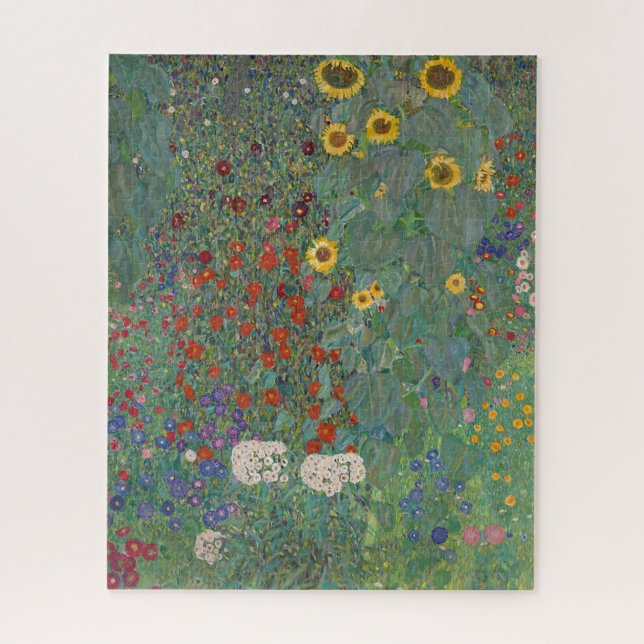 Puzzle Jardin agricole Tournesols par Gustav Klimt Peintu (Vertical)