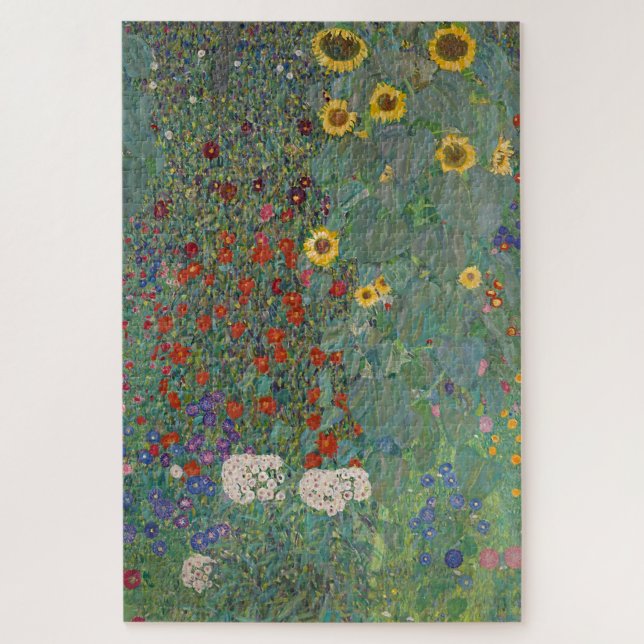 Puzzle Jardin agricole Tournesols par Gustav Klimt Peintu (Vertical)