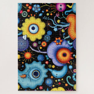 Puzzle Jardin Alien Whimsical - Flore Cosmique Colorée