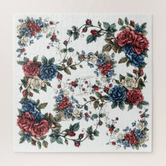 Puzzle Jardin Americana Roses Patriotiques