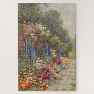 Puzzle Jardin anglais vintage avec chemin de pierre