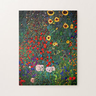 Puzzle Jardin aux fleurs Gustav Klimt