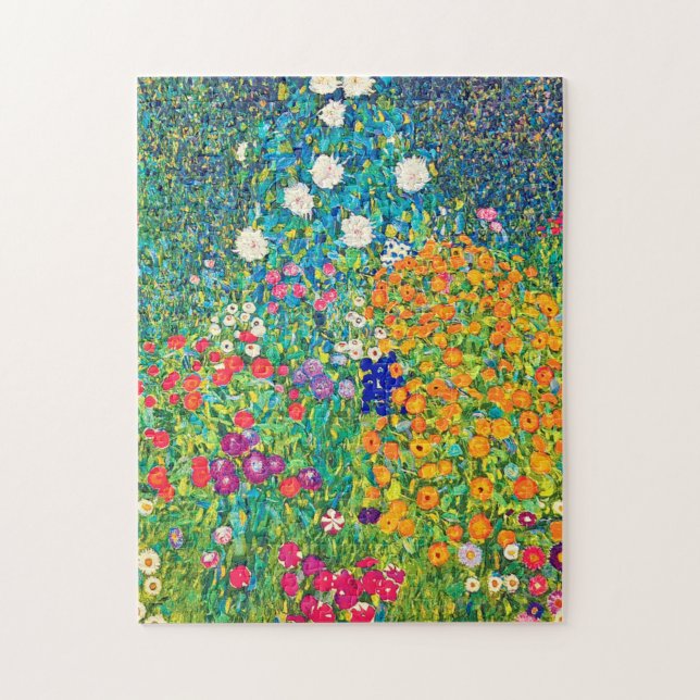 Puzzle Jardin aux fleurs, Gustav Klimt (Vertical)