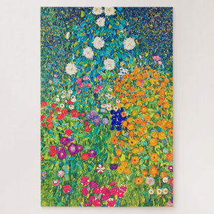 Puzzle Jardin aux fleurs, Gustav Klimt