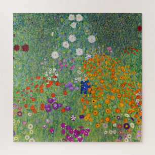 Puzzle Jardin aux fleurs Gustav Klimt Art Vintage Art Nou