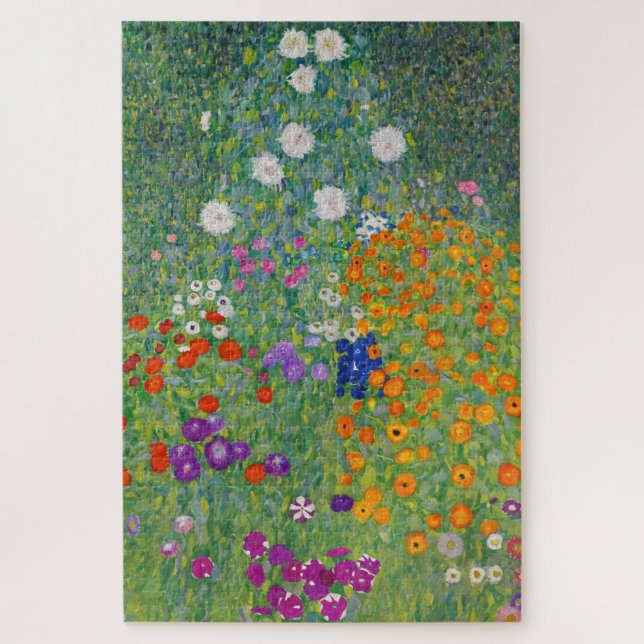 Puzzle Jardin aux fleurs Gustav Klimt Art Vintage Art Nou (Vertical)