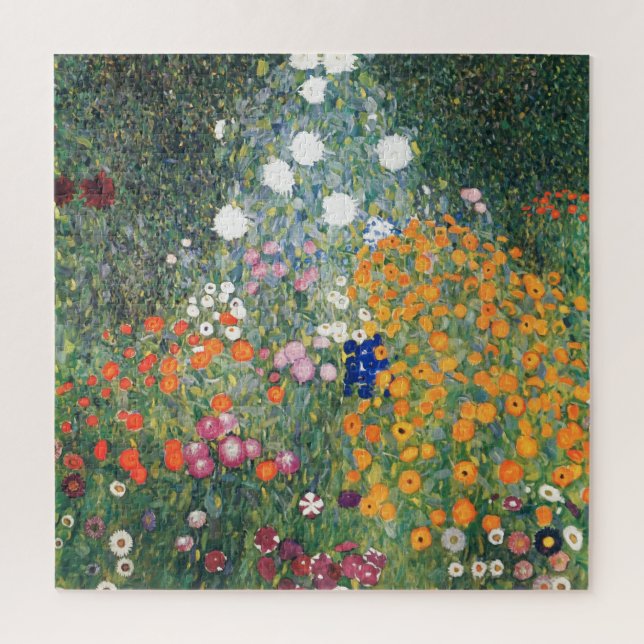 Puzzle Jardin aux fleurs Gustav Klimt Art Vintage Art Nou (Vertical)