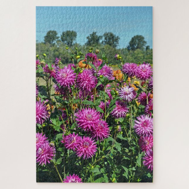 Puzzle Jardin dahlia violet (Vertical)