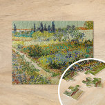Puzzle Jardin d'Arles | Vincent Van Gogh<br><div class="desc">Jardin d'Arles (1888) de l'artiste post-impressionniste néerlandais Vincent Van Gogh. L'oeuvre originale est une huile sur toile représentant un paysage luxuriant de fleurs colorées. Utilisez les outils de conception pour ajouter du texte personnalisé ou personnaliser l'image.</div>