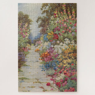 Puzzle Jardin de campagne anglais vintage chemin de pierr