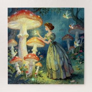 Puzzle Jardin de champignons géants lumineux