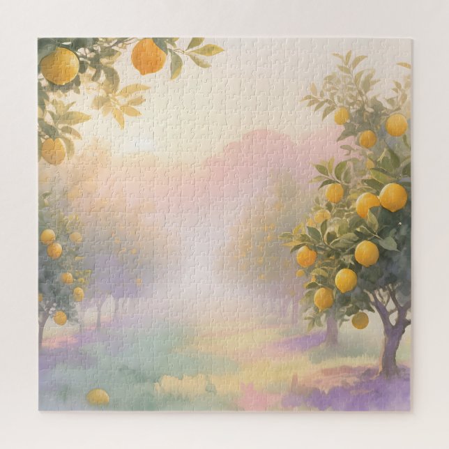 Puzzle Jardin de Citrons Aquarelle (Vertical)