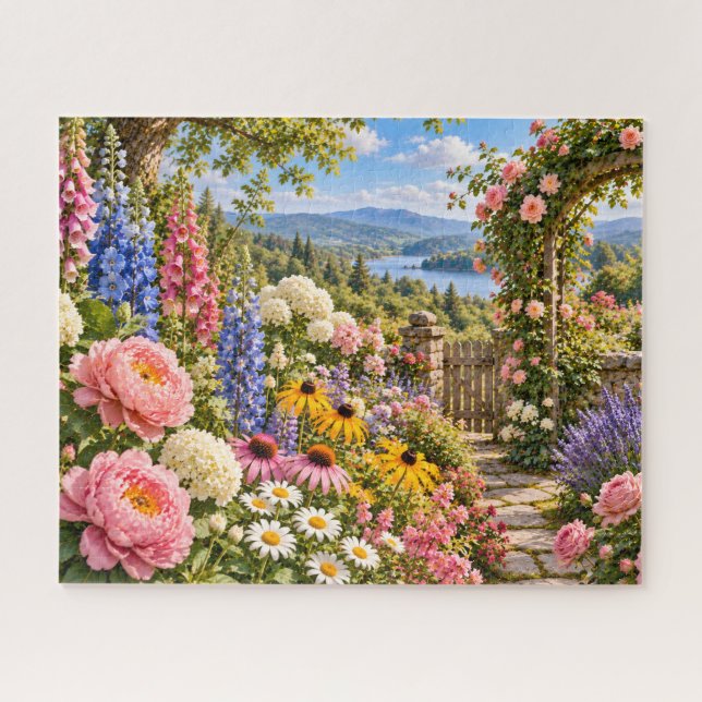 Puzzle Jardin de Cottage Anglais (Horizontal)