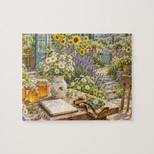 Puzzle Jardin de cottage de l'abeille miel ensoleillé