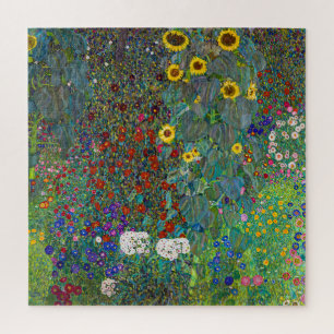 Puzzle Jardin de ferme avec tournesols Gustav Klimt