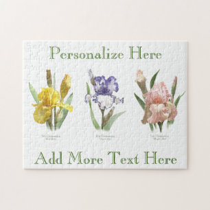 Puzzle Jardin de fleurs d'iris Art botanique
