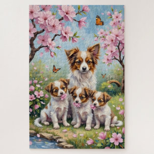 Puzzle Jardin de fleurs Papillon Art