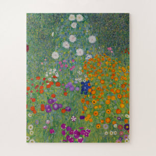 Puzzle Jardin de fleurs par Gustav Klimt