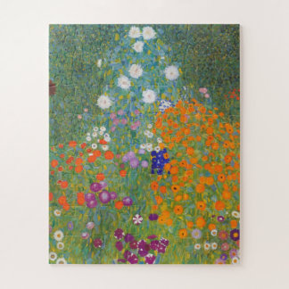Puzzle Jardin de fleurs par Gustav Klimt