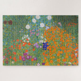 Puzzle Jardin de fleurs par Gustav Klimt