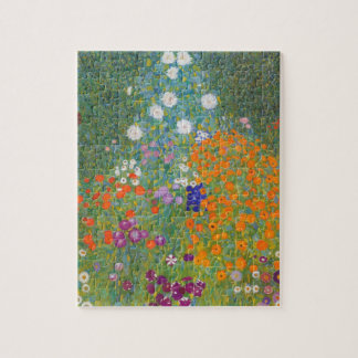 Puzzle Jardin de fleurs par Gustav Klimt
