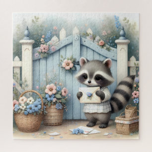 Puzzle Jardin de lettres au pastel du Raton Laveur