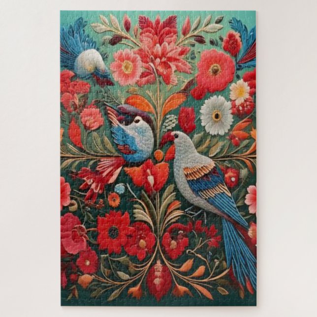 Puzzle Jardin de l'Harmonie – Oiseaux de collection (Vertical)