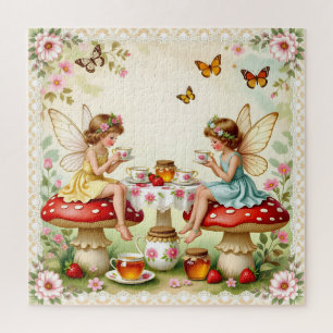 Puzzle Jardin de pique-nique fée florale vintage