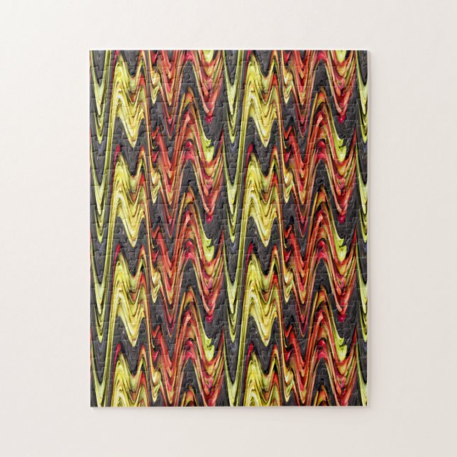 Puzzle Jardin de pommes rouge jaune Abstrait (Vertical)