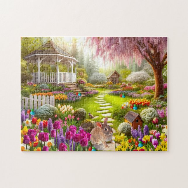 Puzzle Jardin de printemps / Œufs de l'est (Horizontal)