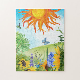 Puzzle Jardin de tournesol d'été Litha Solstice Paysage
