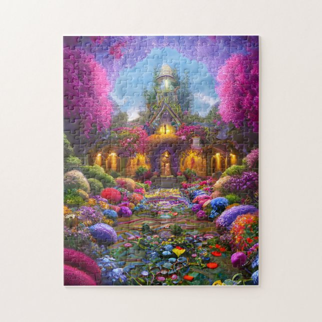 Puzzle Jardin de Whimsical rempli de fleurs (Vertical)